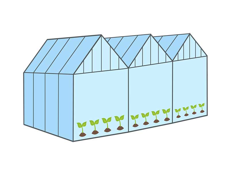 Construction of glass greenhouse